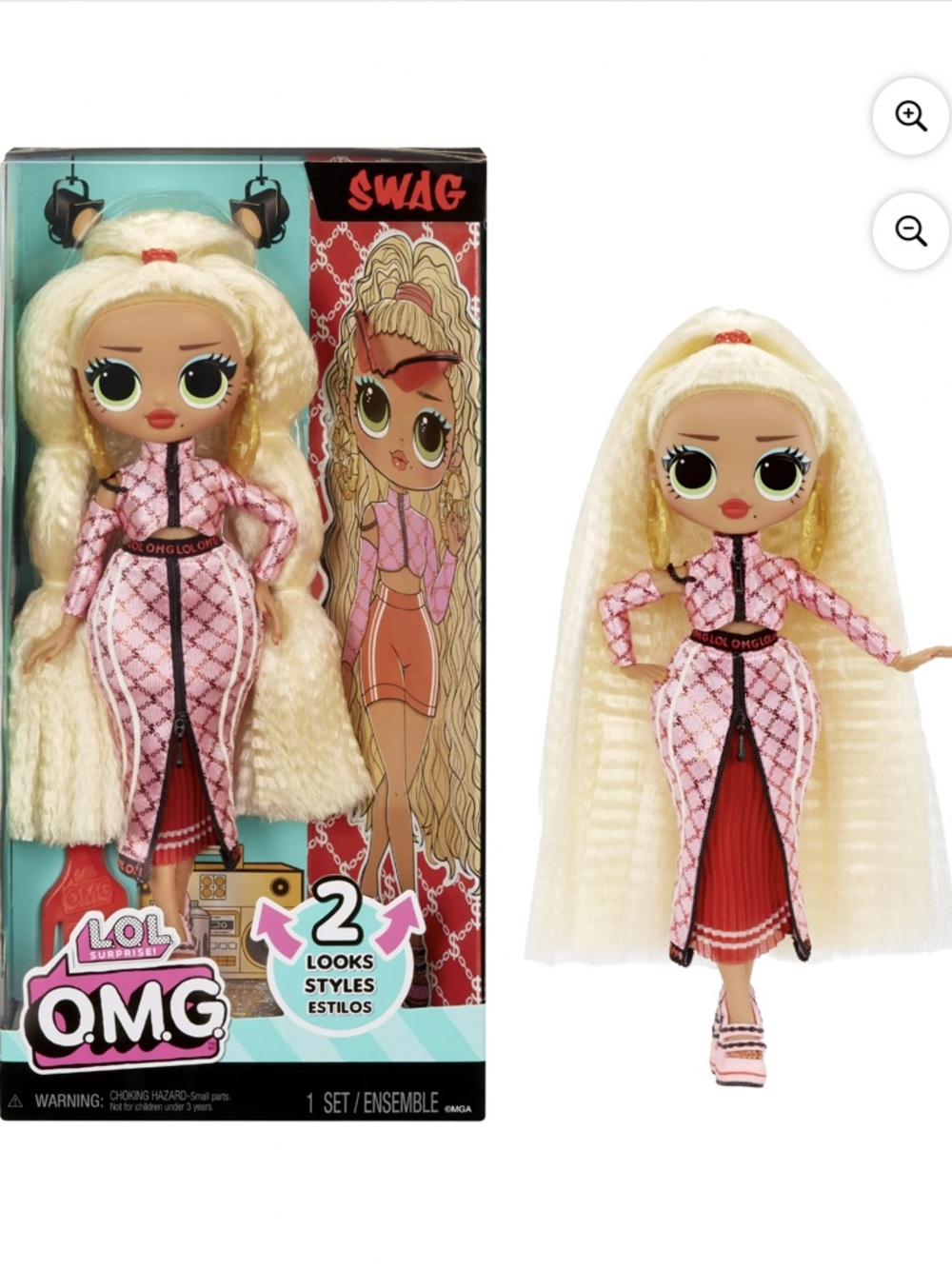 L.O.L. Surprise! Blonde Doll with Pink and Red Outfit